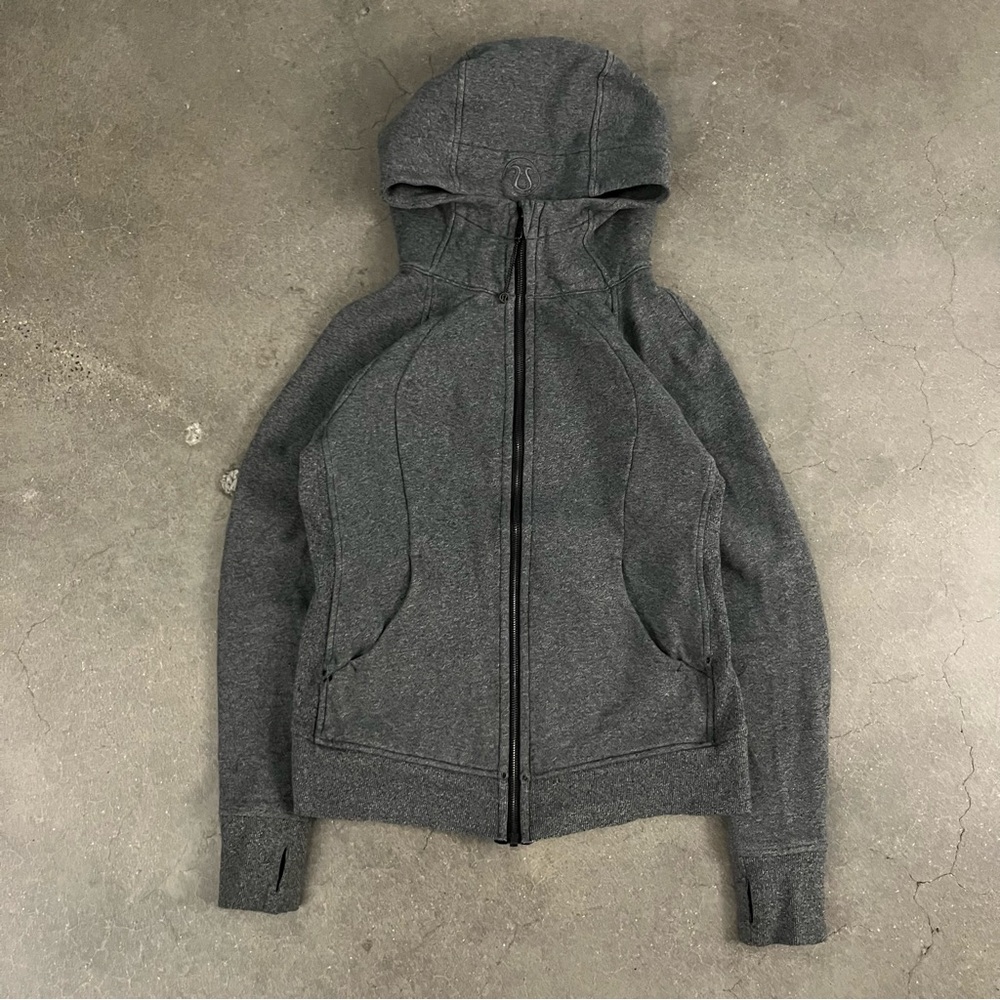 Gray lulu lemon scuba zip up hoodie